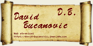 David Bučanović vizit kartica